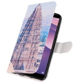 Temple 1 Bookstyle Case for Huawei Y7 2018