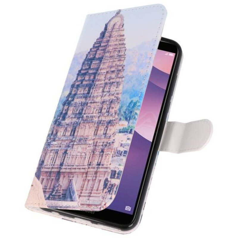 Etui Bookstyle Temple 1 pour Huawei Y7 2018