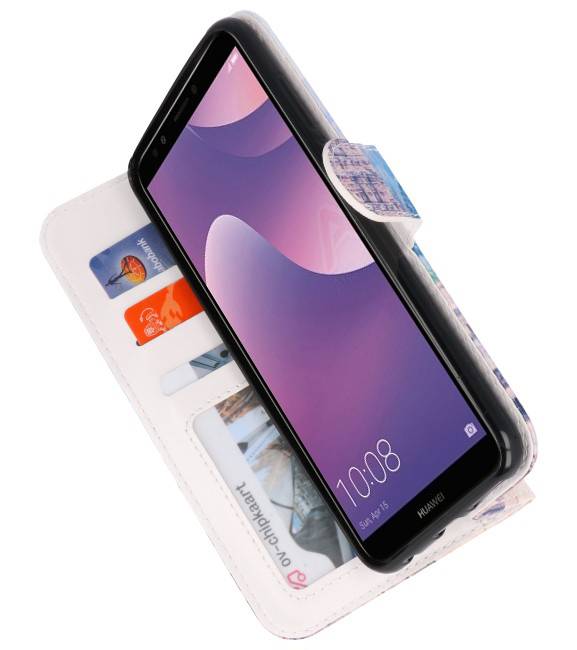 Etui Bookstyle Temple 1 pour Huawei Y7 2018