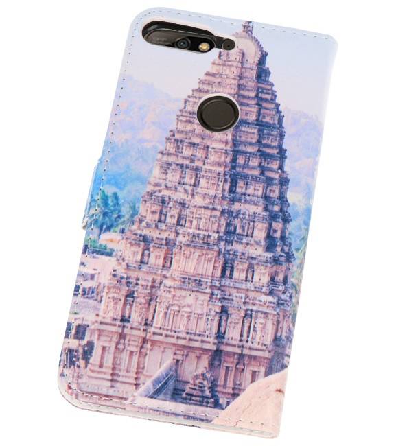 Temple 1 Bookstyle Case for Huawei Y7 2018