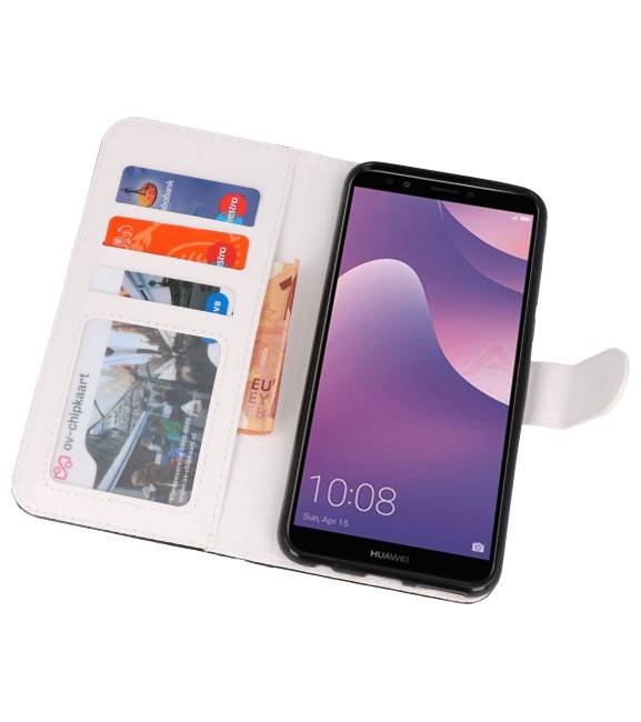 Temple 2 Bookstyle Tasche für Huawei Y7 2018