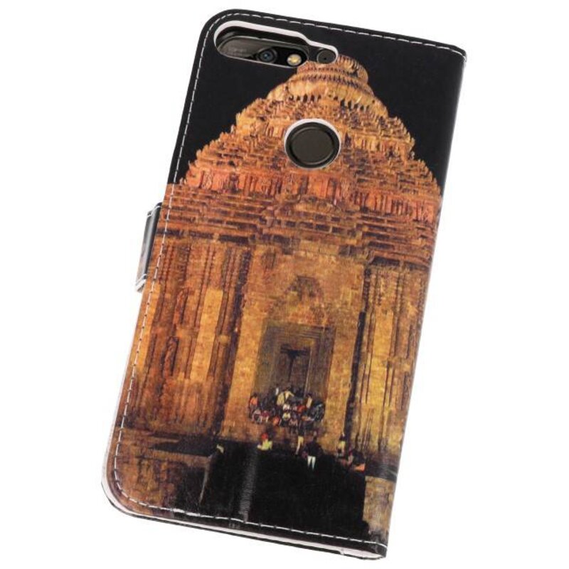 Etui Bookstyle Temple 2 pour Huawei Y7 2018