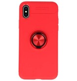 Funda Softcase para iPhone X con soporte para anillo rojo