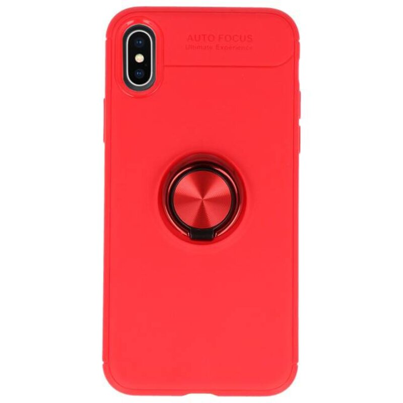 Softcase for iPhone X Case with Ring Holder Red