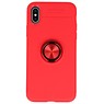 Funda Softcase para iPhone X con soporte para anillo rojo