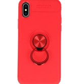 Softcase für iPhone X Case mit Ringhalter Rot