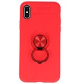 Funda Softcase para iPhone X con soporte para anillo rojo