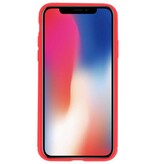 Funda Softcase para iPhone X con soporte para anillo rojo