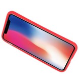 Softcase voor iPhone X Hoesje met Ring Houder Rood