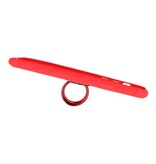 Softcase til iPhone X Taske med Ring Holder Red