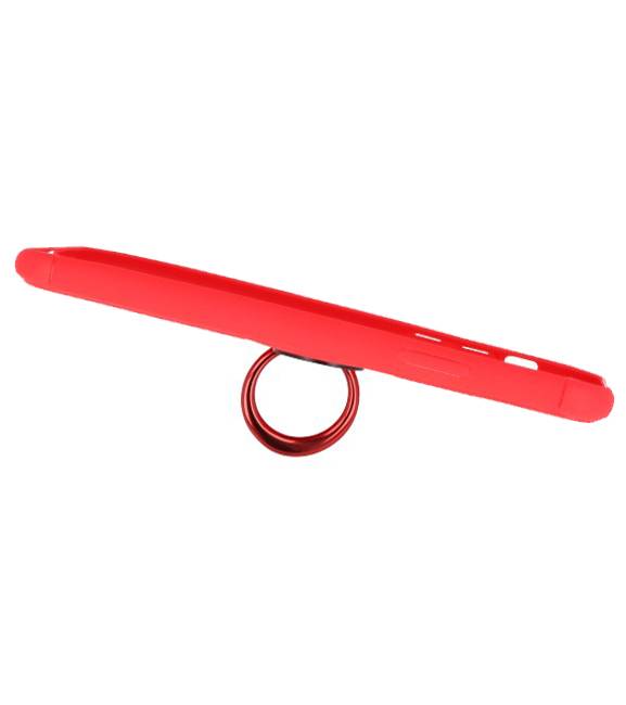 Softcase til iPhone X Taske med Ring Holder Red