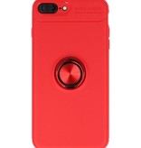 Custodia Softcase per iPhone 8/7 Plus con anello rosso