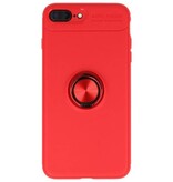 Custodia Softcase per iPhone 8/7 Plus con anello rosso