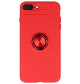 Custodia Softcase per iPhone 8/7 Plus con anello rosso