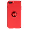 Étui souple pour iPhone 8/7 Plus avec porte-anneau rouge