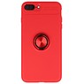 Funda Softcase para iPhone 8/7 Plus con soporte para anillo rojo