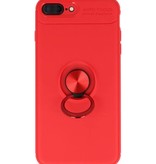 Custodia Softcase per iPhone 8/7 Plus con anello rosso