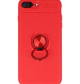 Funda Softcase para iPhone 8/7 Plus con soporte para anillo rojo