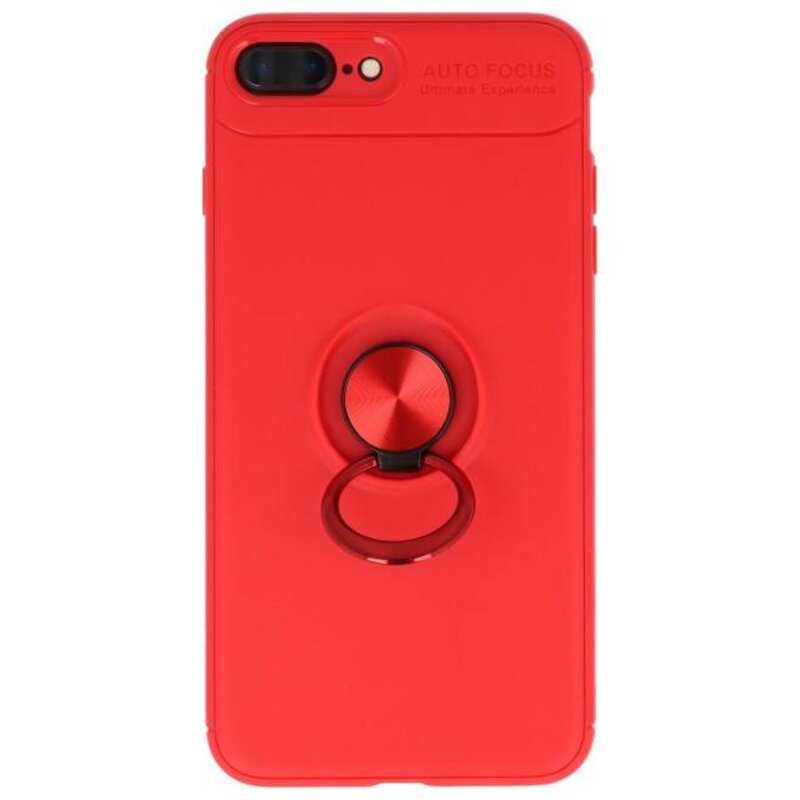 Softcase for iPhone 8/7 Plus Case with Ring Holder Red