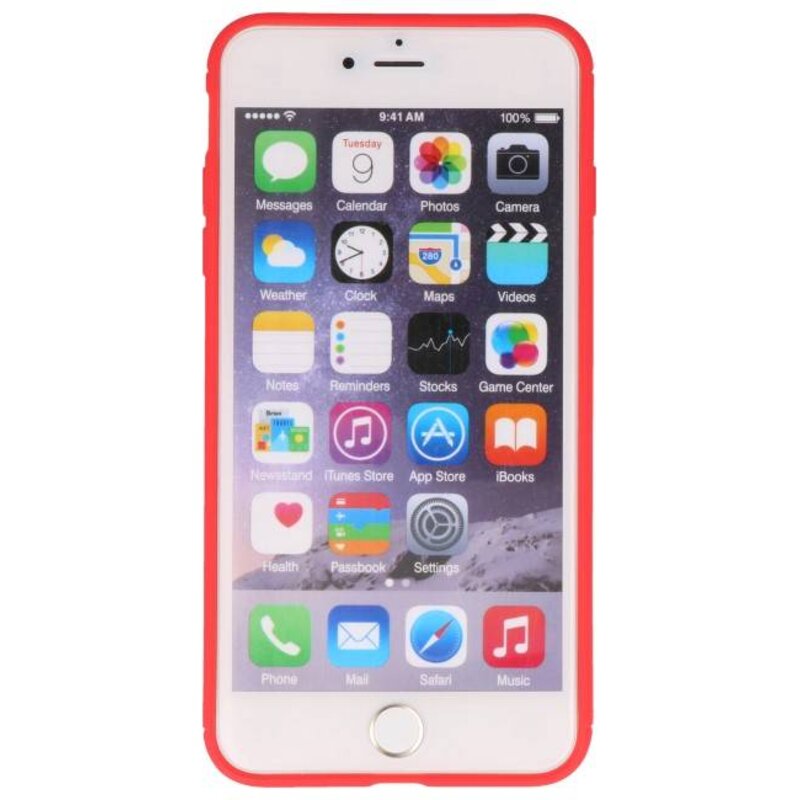 Custodia Softcase per iPhone 8/7 Plus con anello rosso