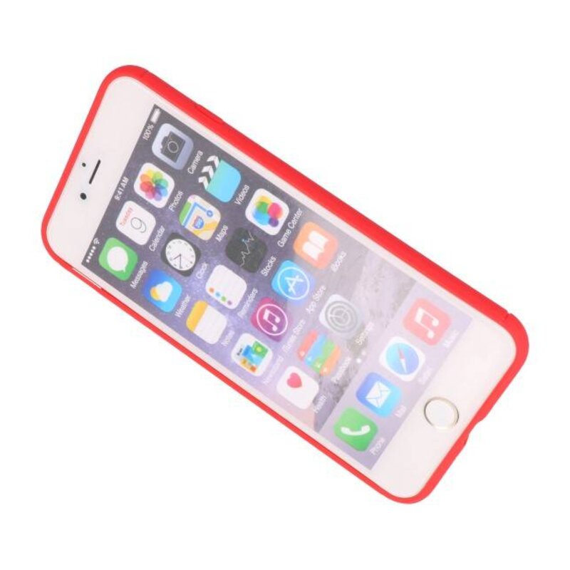 Custodia Softcase per iPhone 8/7 Plus con anello rosso