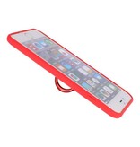 Custodia Softcase per iPhone 8/7 Plus con anello rosso