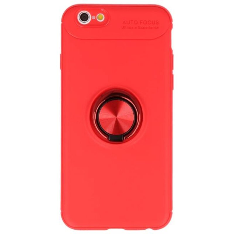 Funda Softcase para iPhone 6 con soporte para anillo rojo