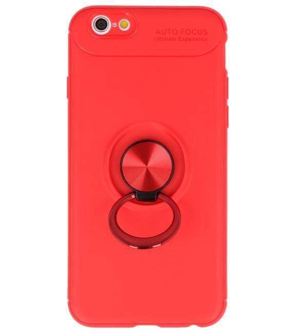 Softcase til iPhone 6 Taske med Ring Holder Red