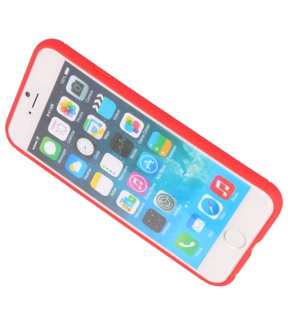 Softcase voor iPhone 6 Hoesje met Ring Houder Rood