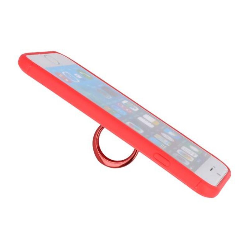 Funda Softcase para iPhone 6 con soporte para anillo rojo