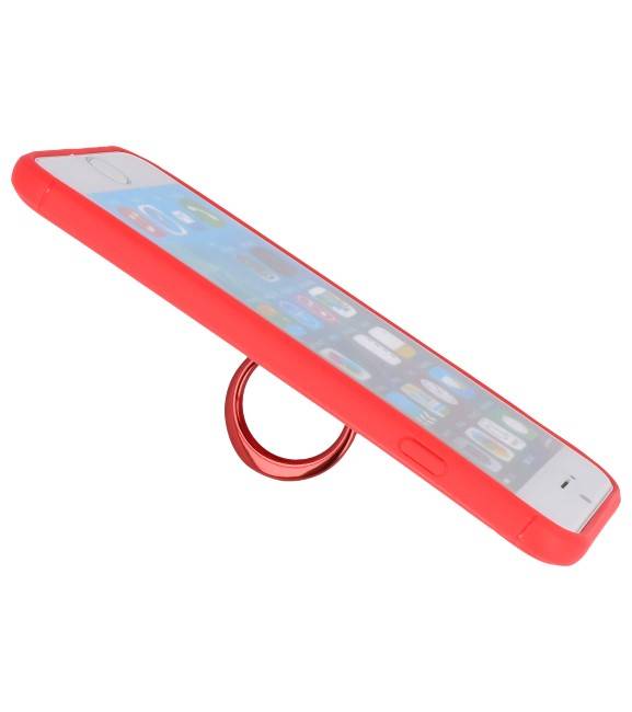 Funda Softcase para iPhone 6 con soporte para anillo rojo