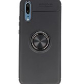 Softcase für Huawei P20 Case mit Ringhalter Schwarz