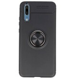 Custodia Softcase per Huawei P20 con supporto per anello nero