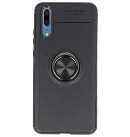 Softcase til Huawei P20 Taske med Ring Holder Black