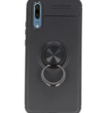 Softcase for Huawei P20 Case with Ring Holder Black