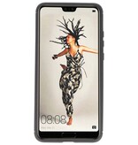 Softcase pour Huawei P20 Case avec support de bague noir