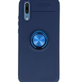 Softcase für Huawei P20 Case mit Ringhalter Navy