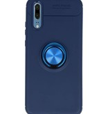 Softcase pour Huawei P20 Case avec porte-cartes bleu marine