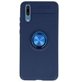 Softcase für Huawei P20 Case mit Ringhalter Navy