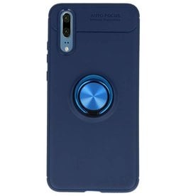 Softcase voor Huawei P20 Hoesje met Ring Houder Navy