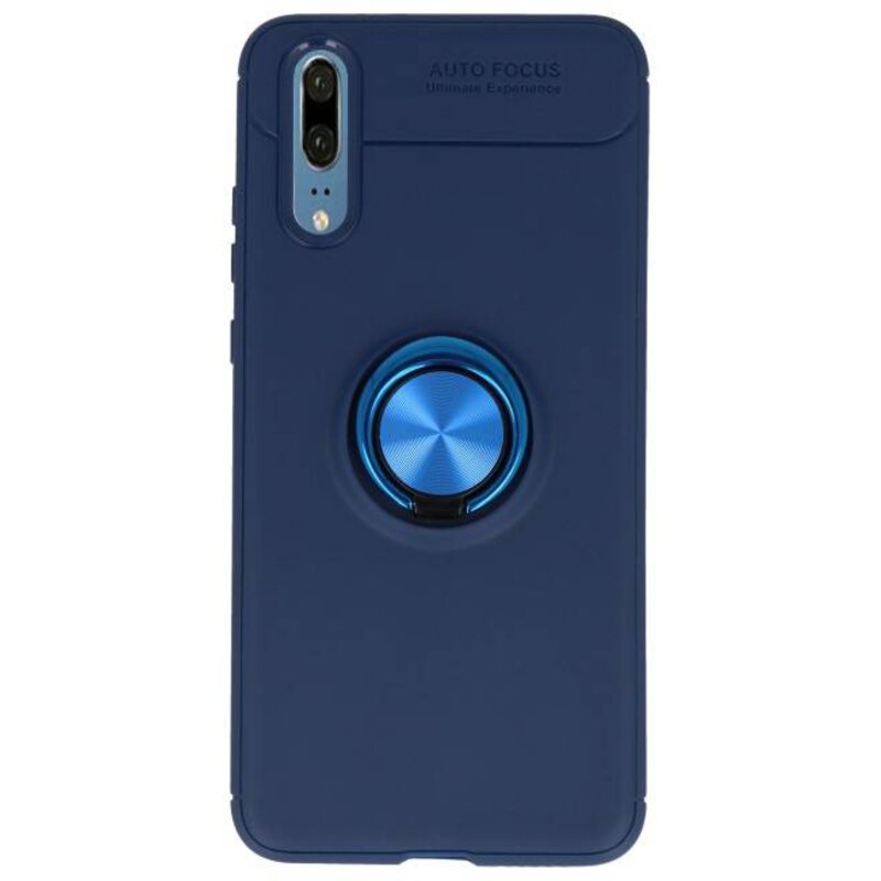 Softcase for Huawei P20 Case with Ring Holder Navy