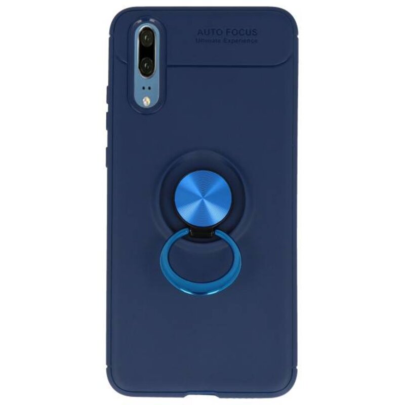 Softcase for Huawei P20 Case with Ring Holder Navy