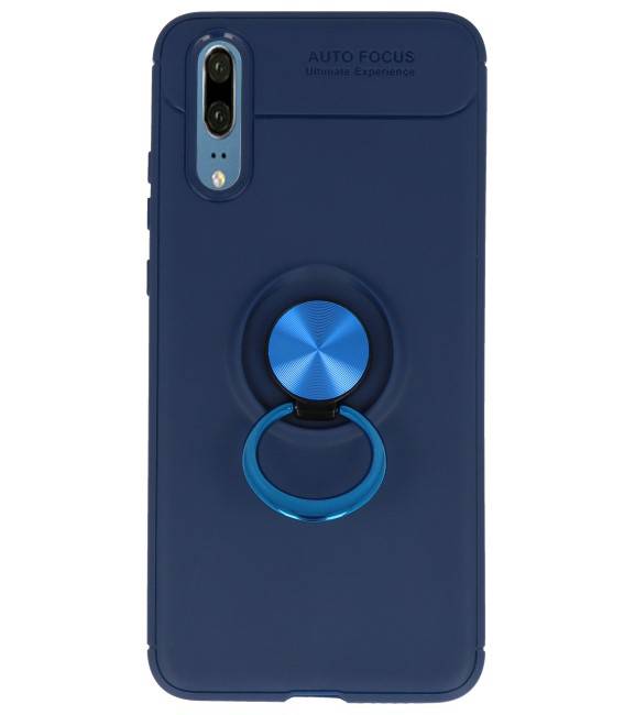 Softcase for Huawei P20 Case with Ring Holder Navy