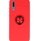 Blødtui til Huawei P20 Taske med Ring Holder Red