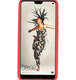Étui souple pour Huawei P20 Case avec porte-anneau rouge