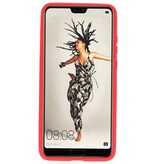 Blødtui til Huawei P20 Taske med Ring Holder Red