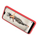 Estuche blando para Huawei P20 Estuche con soporte para anillo rojo