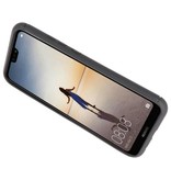 Étui souple pour Huawei P20 Lite avec porte-bague noir