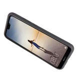 Blødtui til Huawei P20 Lite Taske med Ring Holder Black