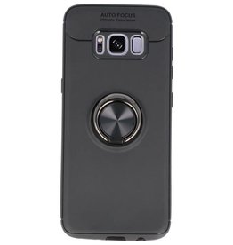 Funda Softcase para Galaxy S8 con soporte para anillo Black